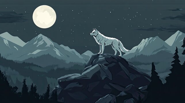 White Wolf Night Images – Browse 33,417 Stock Photos
