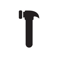 silhouette image of HAMMER with transparent background