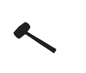 silhouette image of HAMMER with transparent background