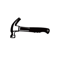 silhouette image of HAMMER with transparent background