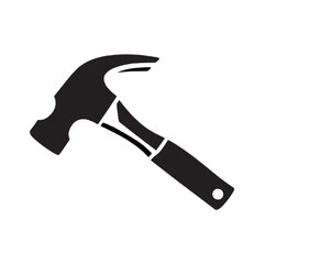 silhouette image of HAMMER with transparent background