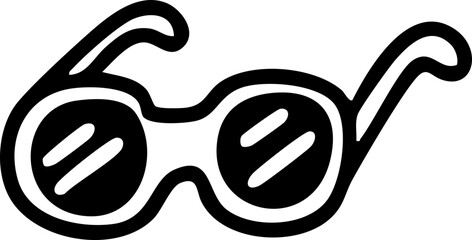 여행 선글라스 흑백 라인드로잉 아이콘(travel plane line drawing icon)