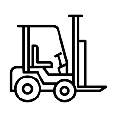 Forklift Warehouse Equipment Single icon