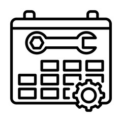 Production Schedule Factory Timeline Single icon
