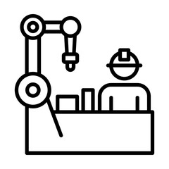 Operator Training Skill Development in Manufacturing Single icon