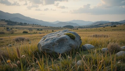 rocky road leading to the hill with beautiful landsacpe