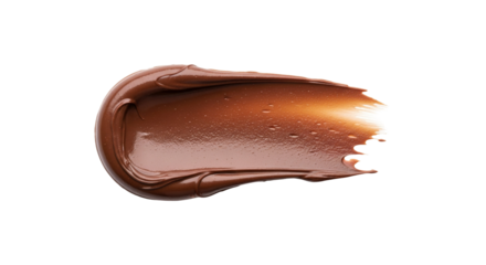 Glossy brown smear a chocolate dream