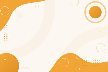 Modern abstract organic background with memphis style geometric shapes and orange tones vector