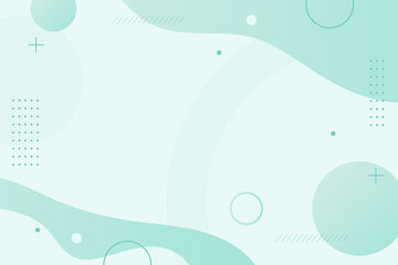 Minimalist abstract teal background with modern organic shapes and memphis elements vector