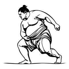  Sumo Wrestler in Action