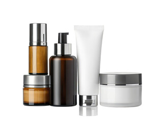 Skincare set mockup png skincare set png beauty products png cosmetic set png skin care png facial care png health products png spa products png transparent background image