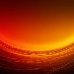 A vibrant abstract background with glowing, curved lines on a warm red and orange gradient. A concept of energy, speed, and flowing light.
