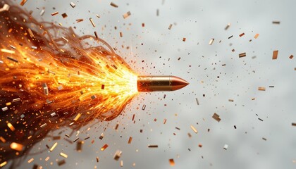 fire bullets flying in the air