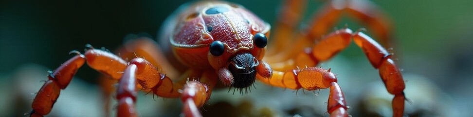 Magnified view of Gulf Coast tick, showing mouthparts, wildlife, head