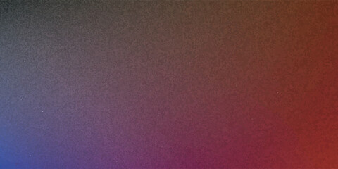 Grainy gradient background red blue abstract glowing color wave black dark backdrop noise texture banner poster header design.