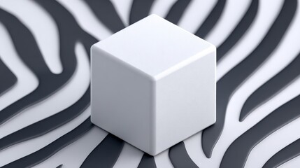 Abstract zebra pattern with black and white stripes artistic wave background featuring animal concept
