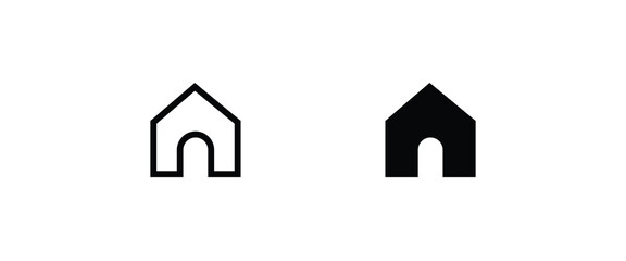 House icon. home icons button, vector, sign, symbol, logo, illustration, editable stroke, flat design style isolated on white