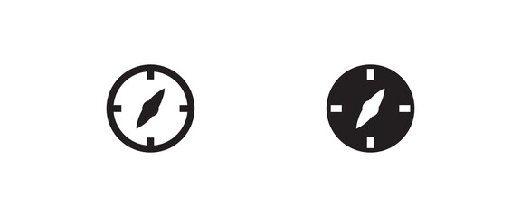 Navigator icon Compass technology, geolocation pointing north east icons button,vector, sign, symbol, logo, illustration, editable stroke, flat design style isolaated on white linear pictogram