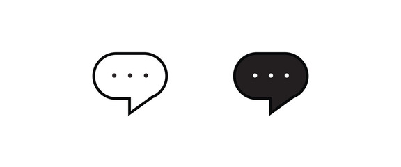 messages icon set Speech bubbles, Editable strok and flat style speaking Chatting Chat, speak, talk line icons set, editable stroke isolated on white, linear vector outline illustration, symbol
