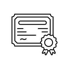 Certificate  Vector icon