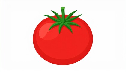 Tomato as a vector file isolated on white