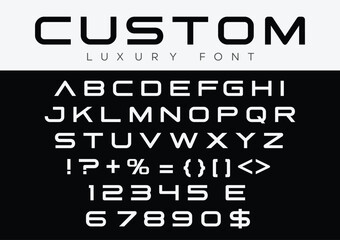 Original bold alphabet, creative characters set.