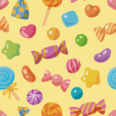 キャンディーのシームレスパターン