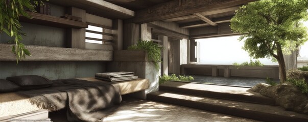 Modern minimalist interior design coastal retreat photography bright natural light wide angle tranquil serenity