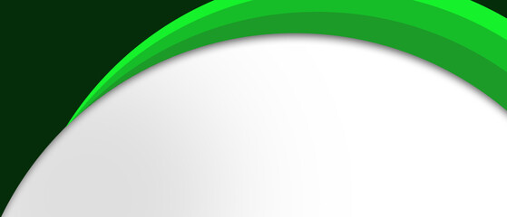 abstract background banner design with green wavy shape