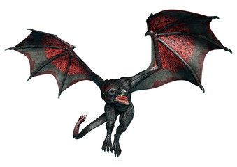 Fototapeta premium 3D Rendering Fairy Tale Dragon on White