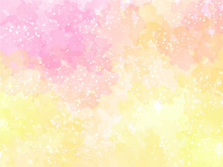 春の桜イメージのテクスチャー背景素材。桜と色々な花の咲いた公園のあたたかい陽射しのぼんやりしたイメージ。キラキラした光の粒子。