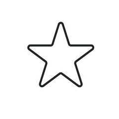 Star icon design. Star with round corners icon design. Rating icon. Star line design. Vector illustration.