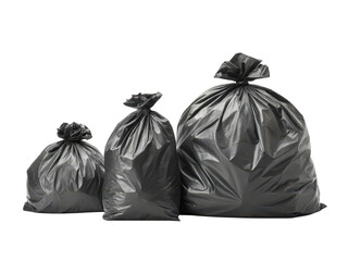 Trash bags png garbage liners png waste disposal bags png black trash sacks png heavy-duty bags png transparent background image