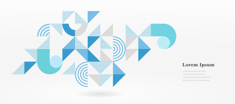 Fototapeta 幾何学 抽象 ストライプ 三角形 サークル パターン 背景