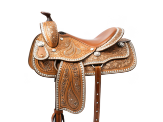 Trick saddle png rodeo saddle png horse riding gear png cowboy saddle png stunt saddle png transparent background image