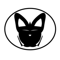 Black Cat in White Circle