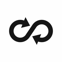 Circular arrow icon, refresh, reload arrow icon symbol sign template. two arrow spin icon, recycle...