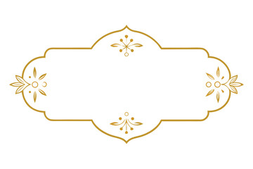 Vintage vector illustration of a decorative floral frame with stars on an abstract cloud background, perfect for cards, labels, or banners