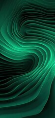 Abstract green waves create a fluid, dynamic pattern, evoking a sense of movement and depth in a visually striking design.