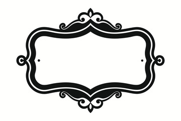 White background vintage floral ornate frame vector design element