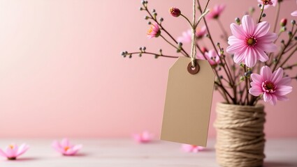 pink flowers in a vase