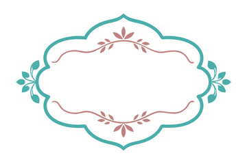 Heart-shaped frame vector illustration with speech bubble design element