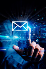 A TRANSHUMAN TOUCHING AN EMAIL ON A QUANTUM COMPUTER