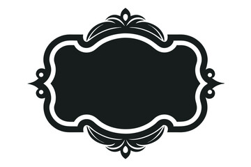 Vintage vector frame with ornate floral border design, perfect for text decoration