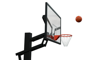 Professional basketball hoop - 3D rendering on transparent background © Fox_Dsign