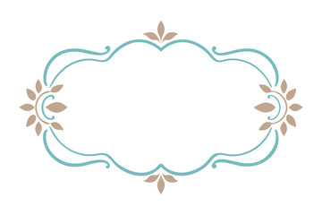 Elegant vintage floral frame vector design elements set