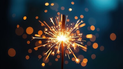 sparkler on black background