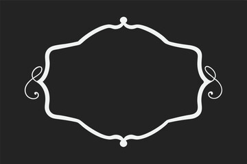 Vintage ornamental floral frame design set with a black background