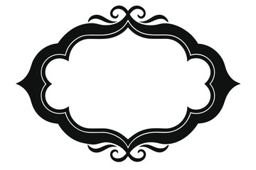 Vintage round floral frame vector illustration set with ornate flower decoration