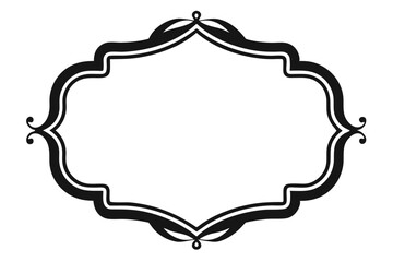 Vintage vector frame set with ornate floral design elements on white for retro wedding card decoration